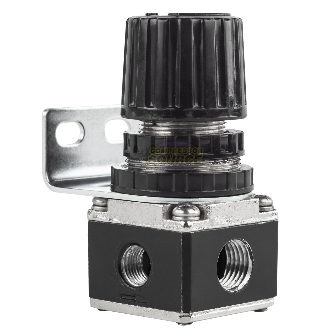 1/4" Air Compressor In Line Compressed Air Regulator Mini w/ Wall Mount